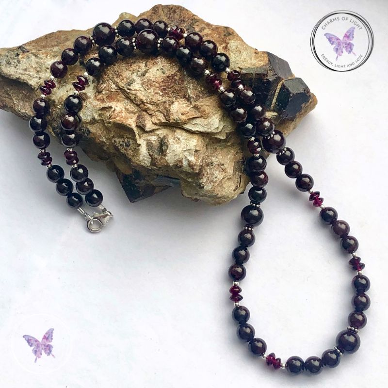 Garnet Bead Necklace